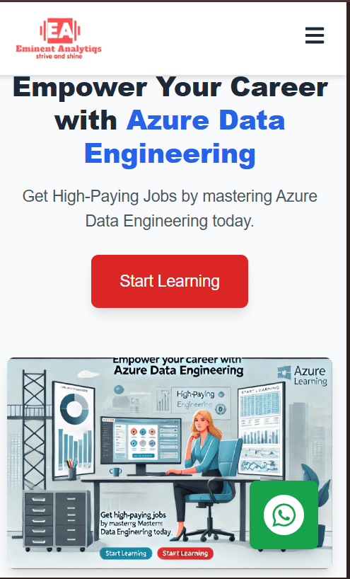 Data Analytics Course Portal Mobile View