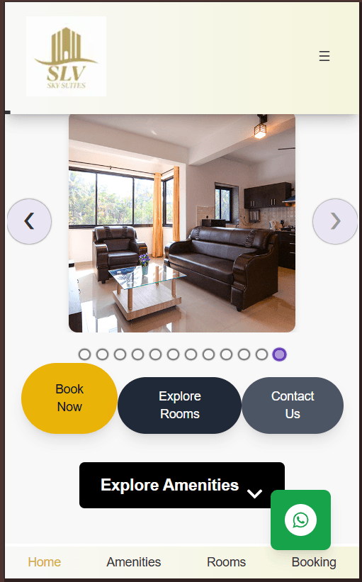 Service Apartment Booking Mobile View